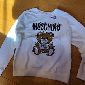 Love Moschino White Teddy Bear Long Sleeve